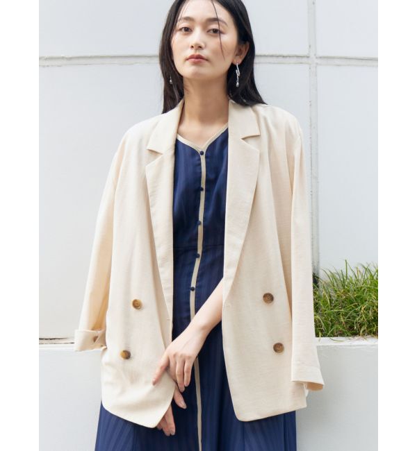 LAGUNAMOON「ナチュラルイージージャケット」|テーラードジャケット|ベージュ