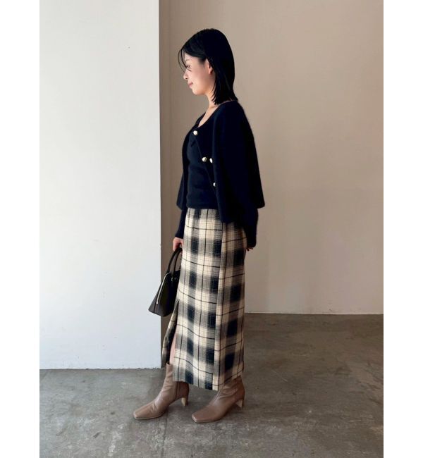 LAGUNAMOON「ロービングチェックナロースカート」|スカート|