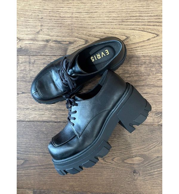 EVRIS「レースアッププラットフォームシューズ」|ローファー|