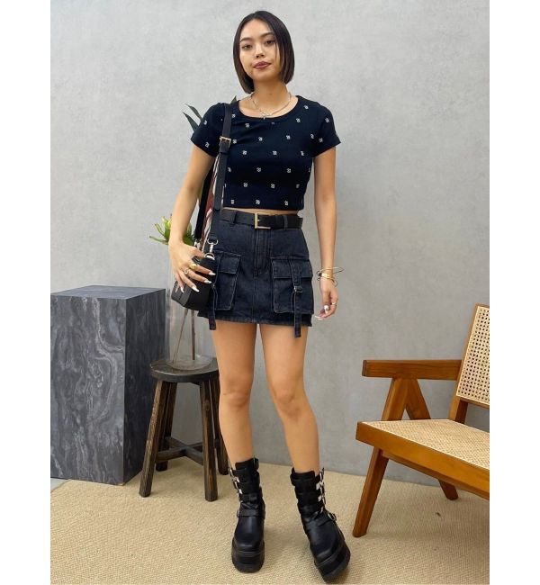 EVRIS「エンブロイダリーショートTシャツ」|Tシャツ・カットソー|