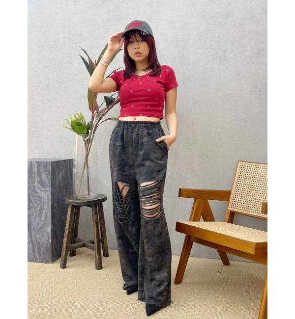 EVRIS「エンブロイダリーショートTシャツ」|Tシャツ・カットソー|