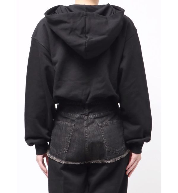 EVRIS「デニムワンポイントバルーンショートフーディ【セットアップ着用可能】」|パーカー|