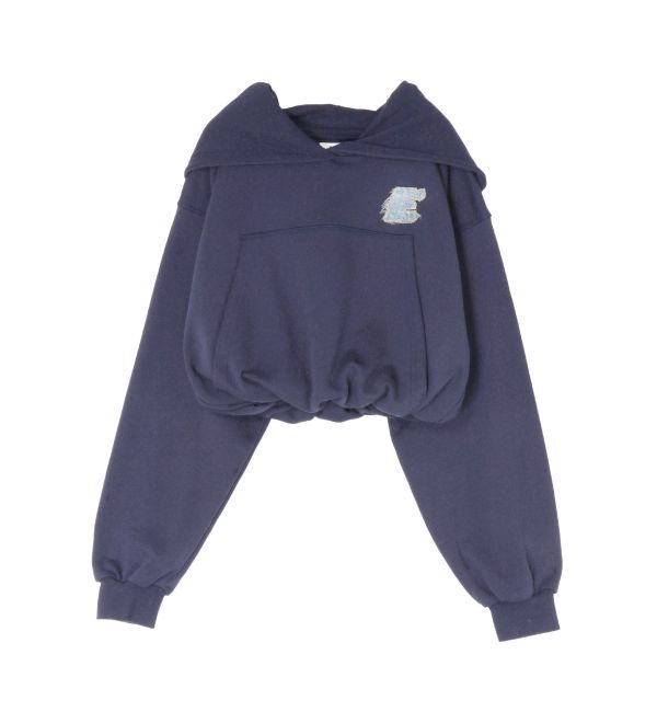 EVRIS「デニムワンポイントバルーンショートフーディ【セットアップ着用可能】」|パーカー|