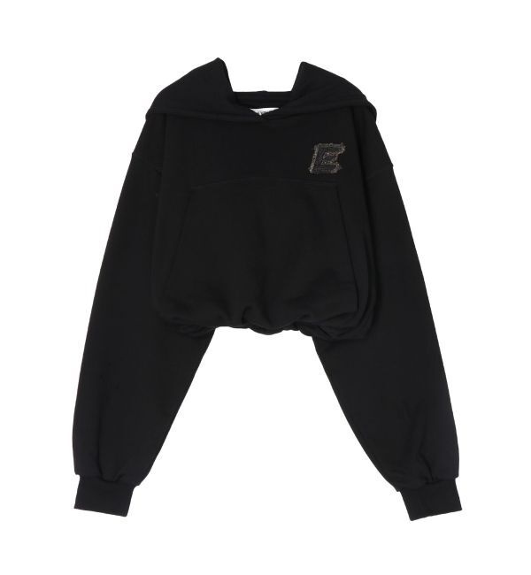 EVRIS「デニムワンポイントバルーンショートフーディ【セットアップ着用可能】」|パーカー|