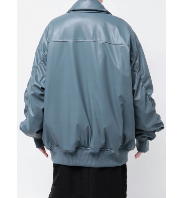 jouetie「フェイクレザーライダースMA-1ジャケット」|ブルゾン・スタジャン|