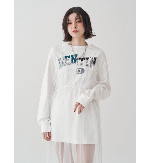 jouetie「チュールレイヤードロングワンピース」|ワンピース|