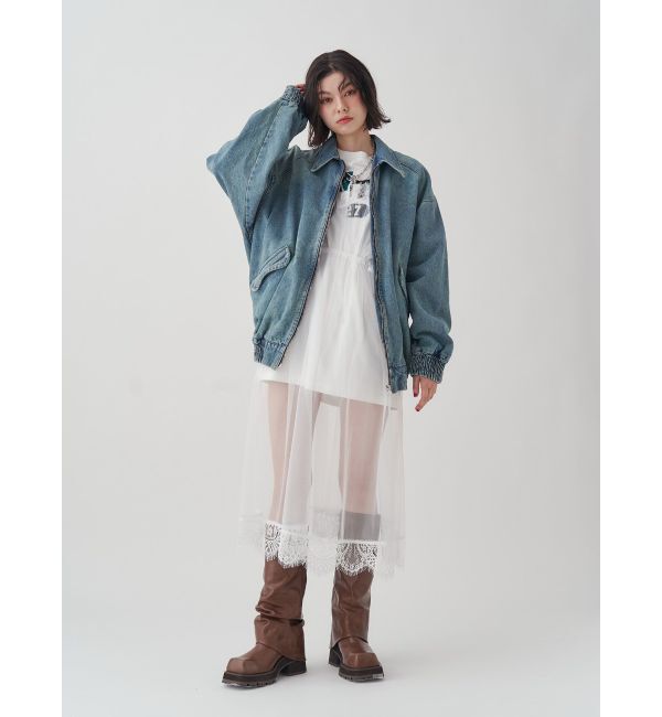 jouetie「チュールレイヤードロングワンピース」|ワンピース|