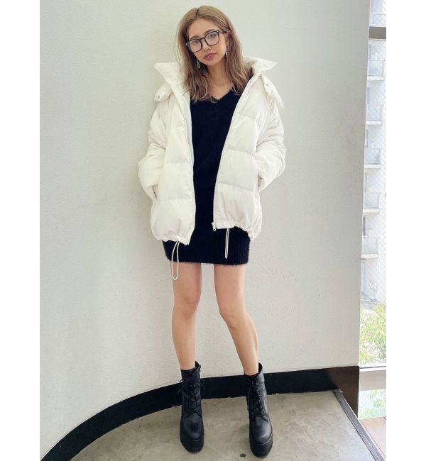 GYDA「Vネック シャギーニットワンピース」|ワンピース|