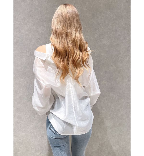 GYDA「3WAYショルダーOPENシアードッキングシャツ」|シャツ・ブラウス|