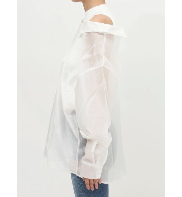 GYDA「3WAYショルダーOPENシアードッキングシャツ」|シャツ・ブラウス|