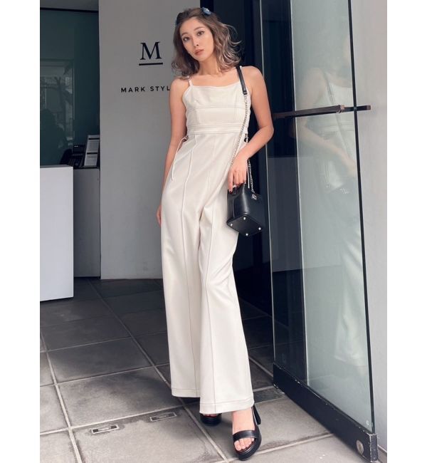 GYDA「サイドOPENワイドロンパース」|オールインワン|アイボリー