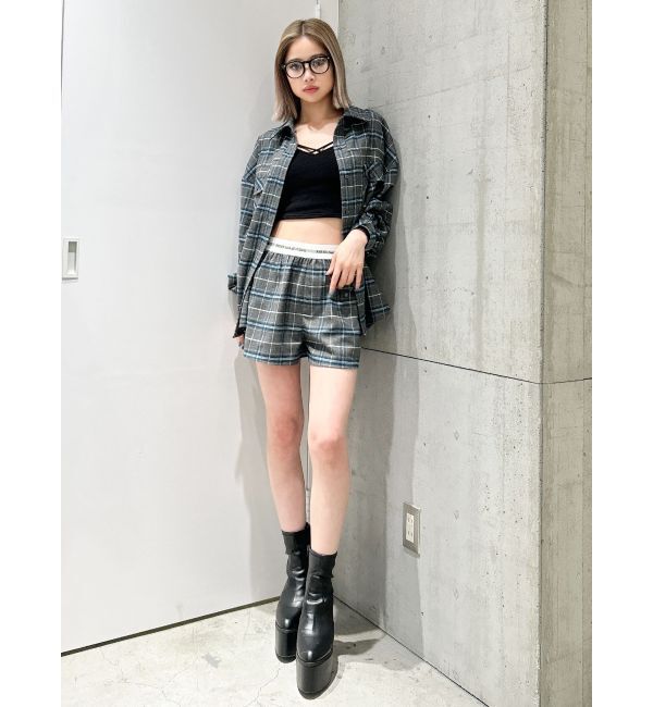 GYDA「ドロップショルダーCHECKシャツ【SETUP着用可】」|シャツ・ブラウス|