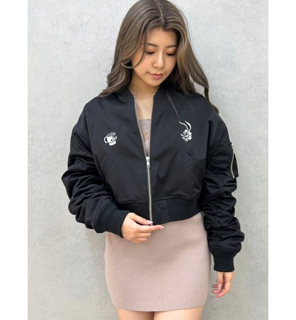 GYDA「NO COFFEE NO GYDAショートMA1」|ブルゾン・スタジャン|