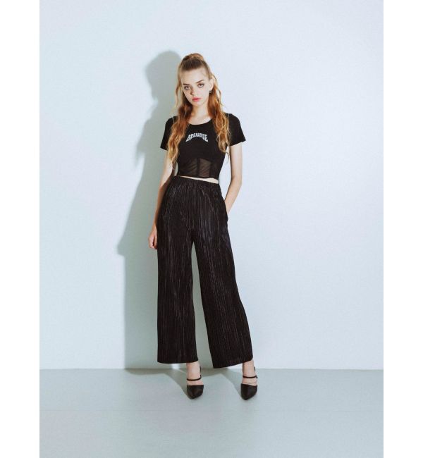 GYDA「サテンプリーツワイドパンツ【SETUP着用可】」|その他|