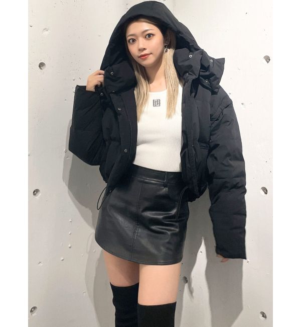 GYDA「フェイクレザースカートライクショートパンツ」|スカート|