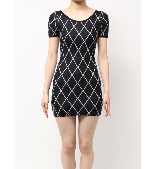 GYDA「bijou quilting ニットワンピース」|ワンピース|