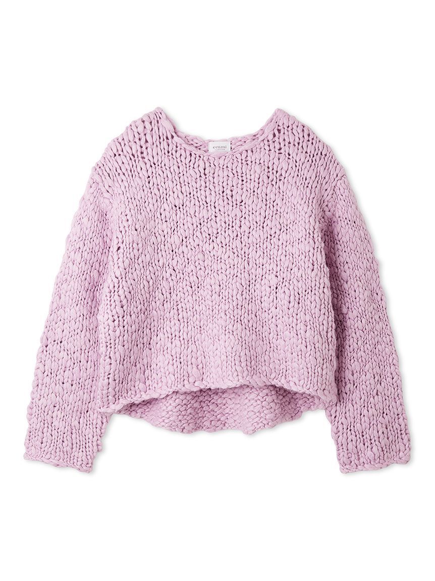 emmi atelier「ウール混ハンドニットプルオーバー」|ニット・セーター|