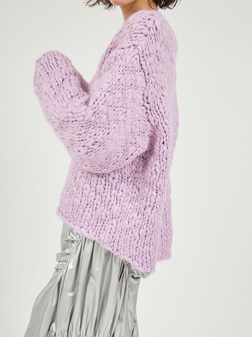 emmi atelier「ウール混ハンドニットプルオーバー」|ニット・セーター|