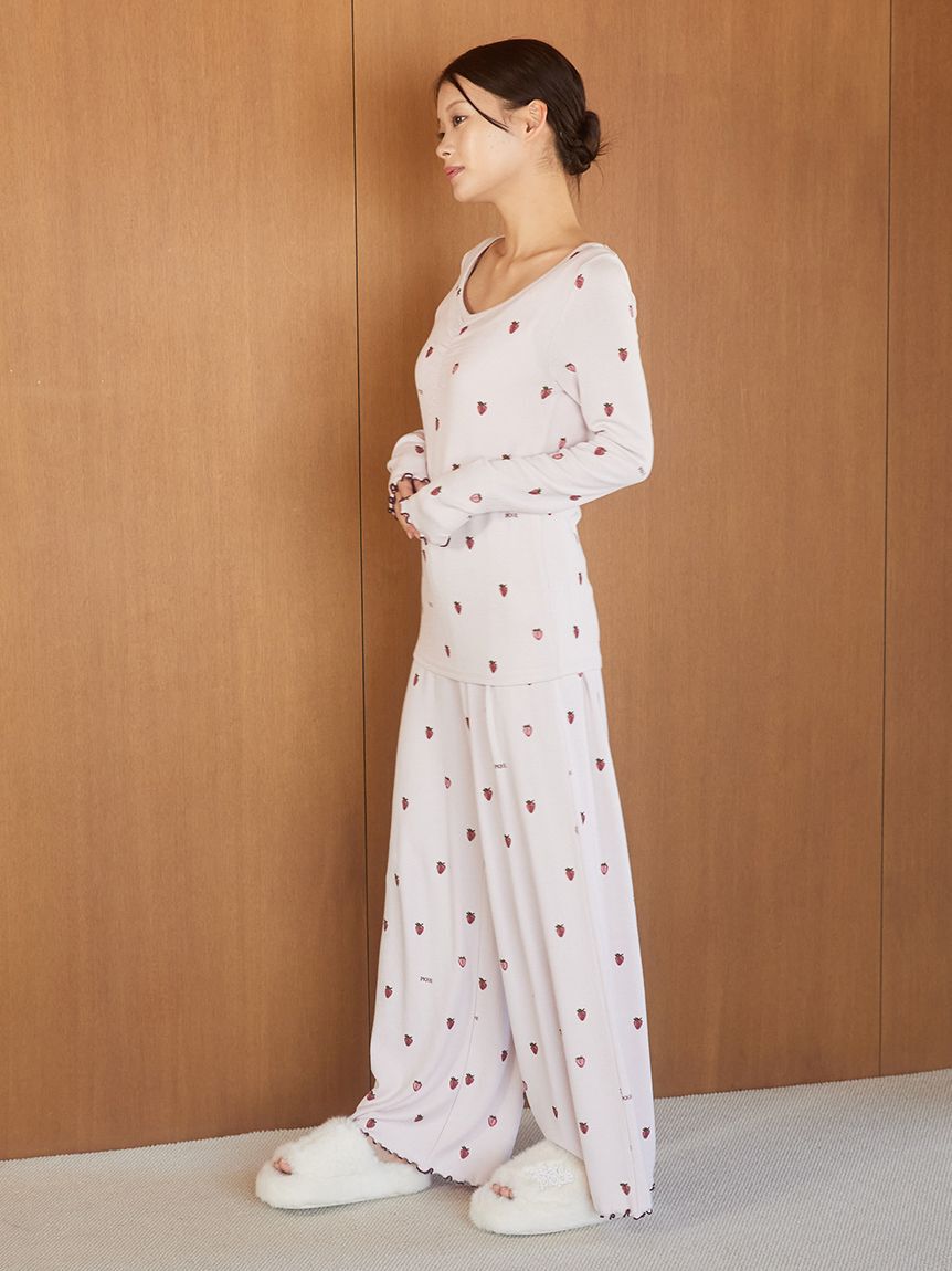 gelato pique「ストロベリー柄ロンT」|ルームウェア|