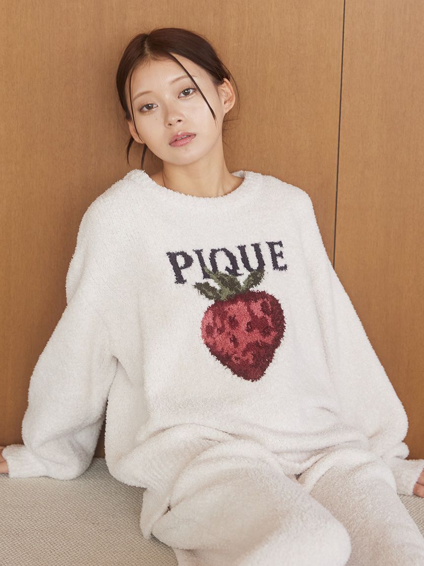 gelato pique「メランジストロベリージャガードプルオーバー」|ルームウェア|