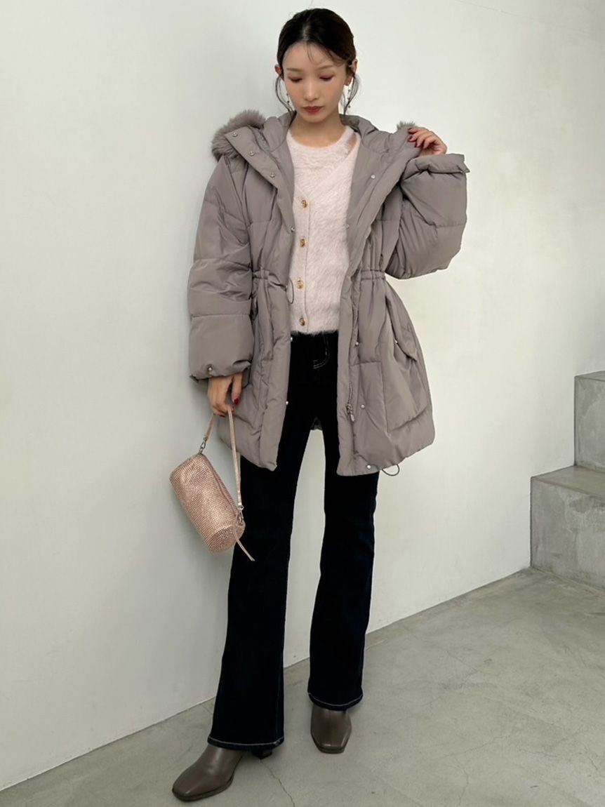 SNIDEL「【STYLEUPPANTS】ハイウエストフレア」|チノ|