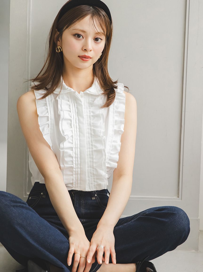 SNIDEL「【STYLEUPPANTS】ハイウエストフレア」|チノ|