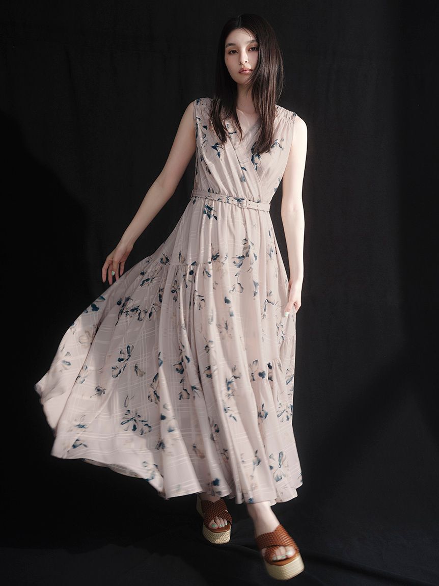 FRAY I.D「フラワープリントカシュクールワンピース／接触冷感」|ワンピース|PBEG