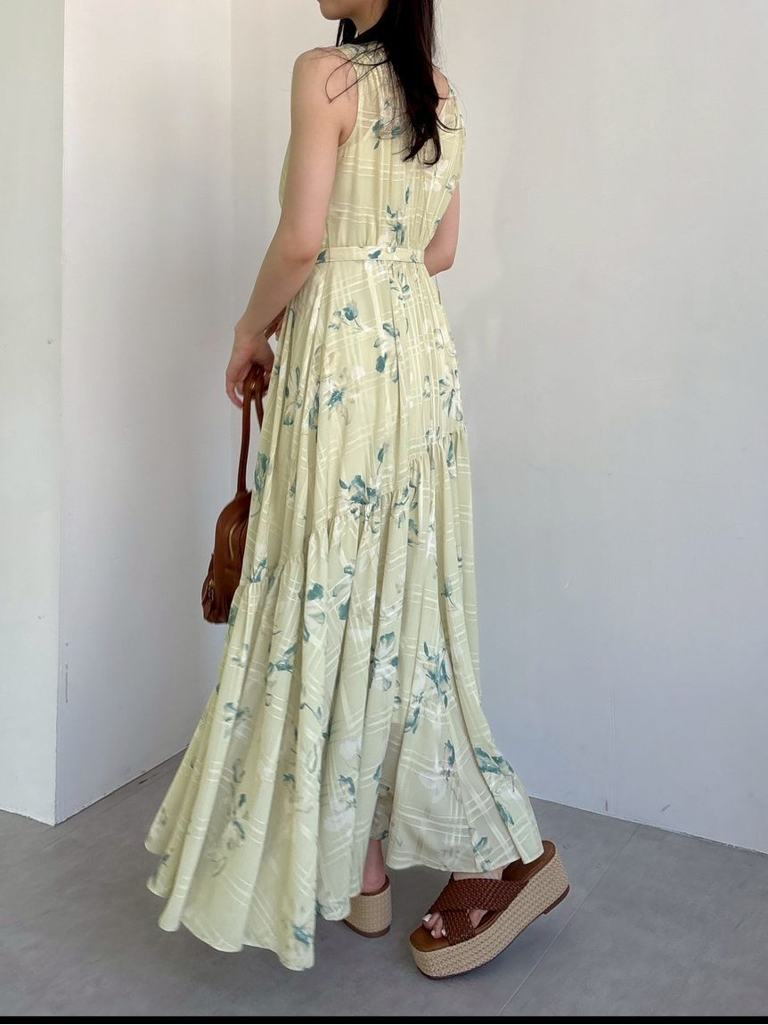 FRAY I.D「フラワープリントカシュクールワンピース／接触冷感」|ワンピース|