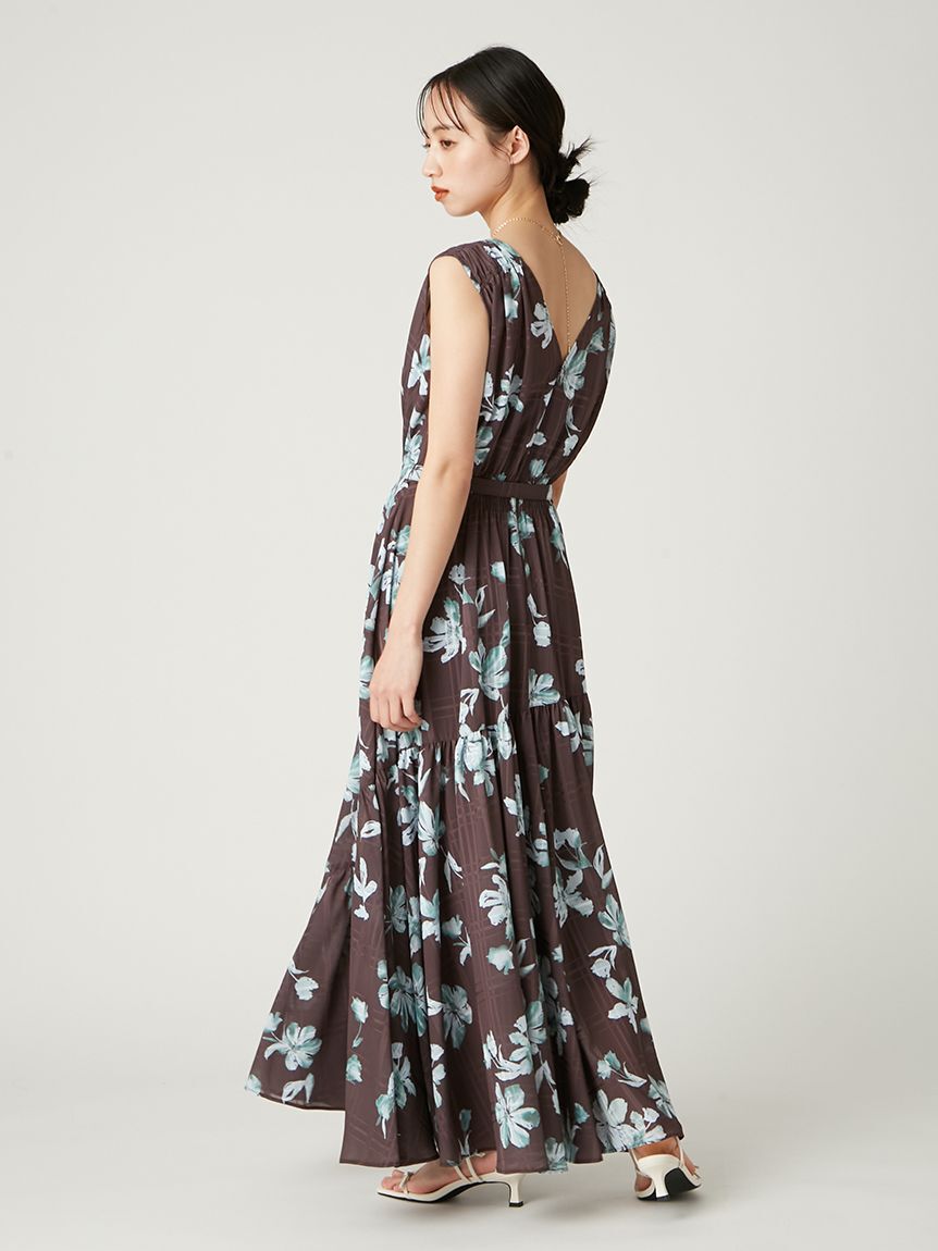 FRAY I.D「フラワープリントカシュクールワンピース／接触冷感」|ワンピース|