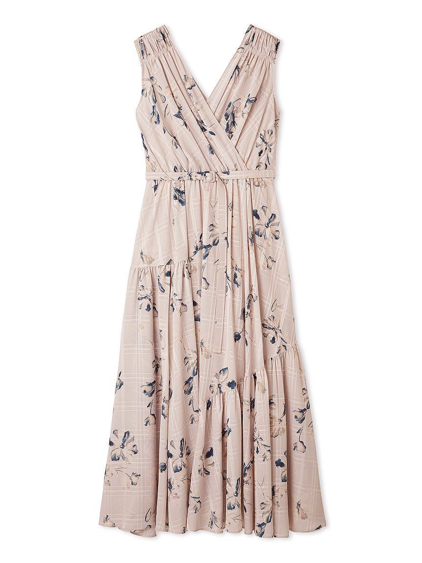 FRAY I.D「フラワープリントカシュクールワンピース／接触冷感」|ワンピース|