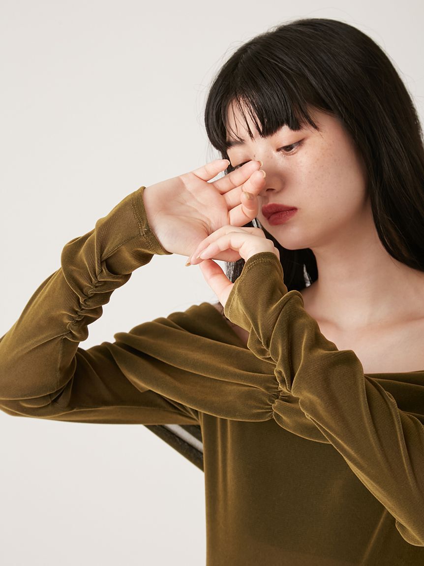 LILY BROWN Lingerie「【LILY BROWN Lingerie】カップインオフショルダーボディ」|Tシャツ・カットソー|