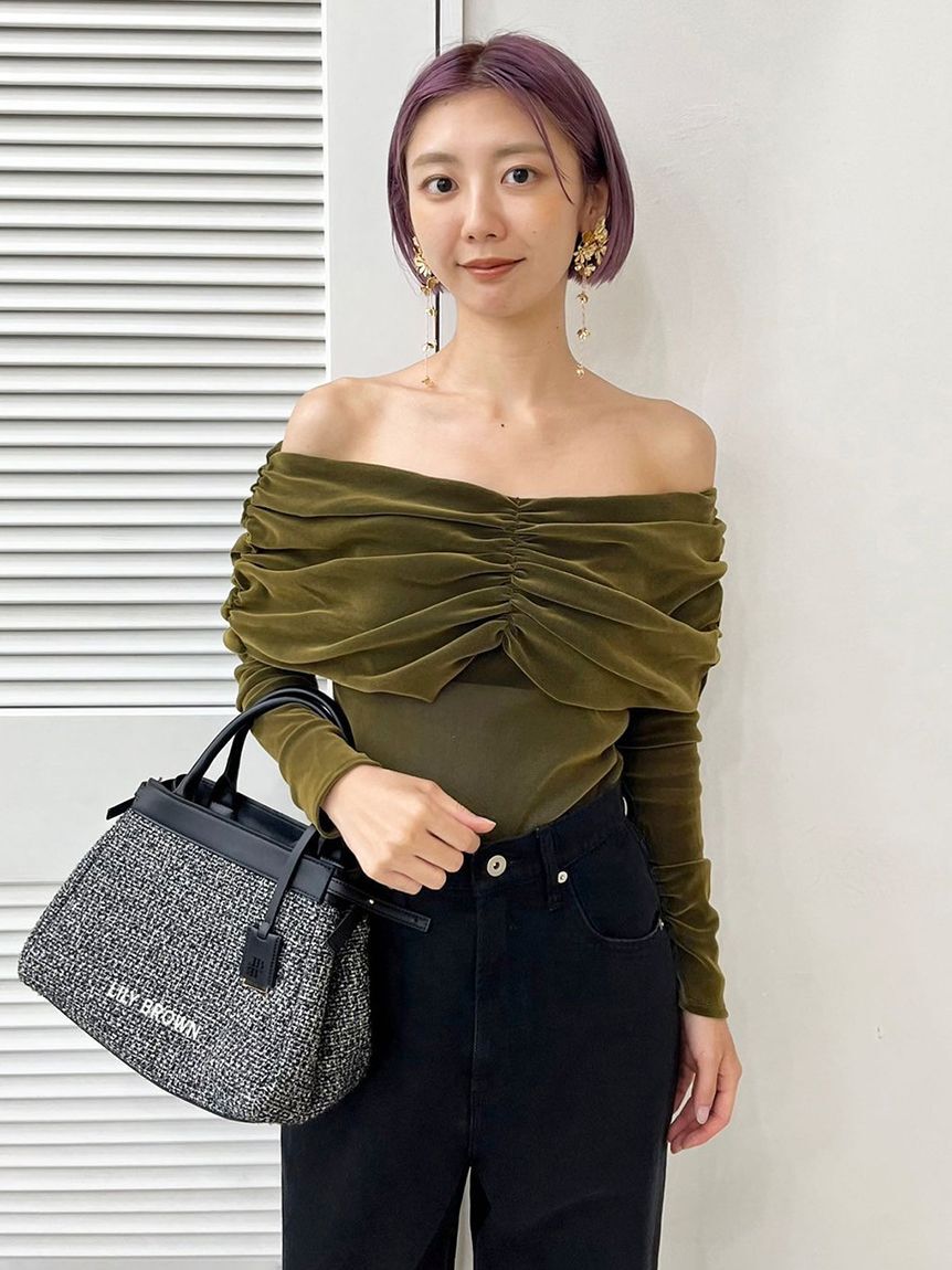 LILY BROWN Lingerie「【LILY BROWN Lingerie】カップインオフショルダーボディ」|Tシャツ・カットソー|KKI