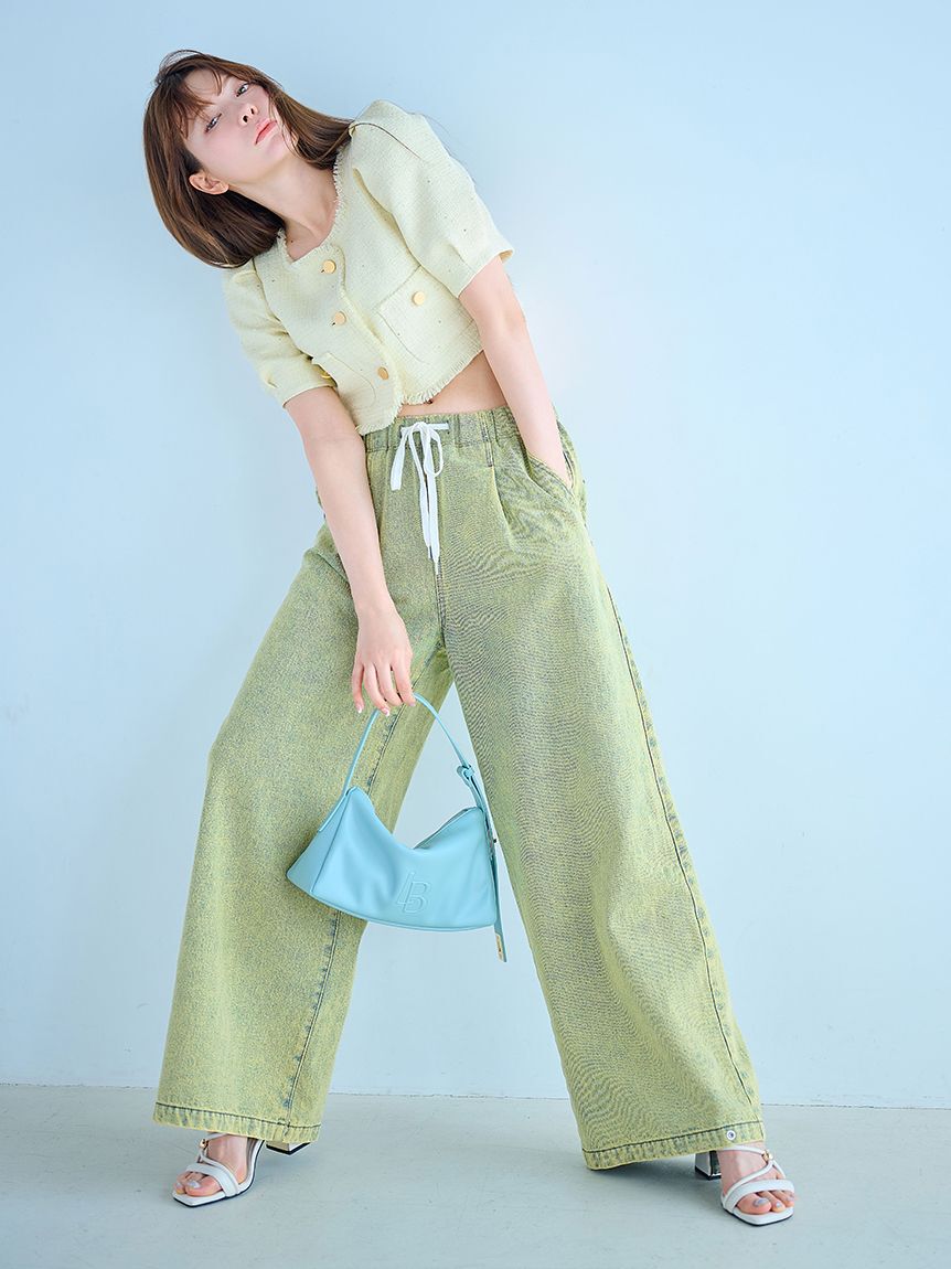 LILY BROWN「ハーフスリーブツイードジャケット」|テーラードジャケット|