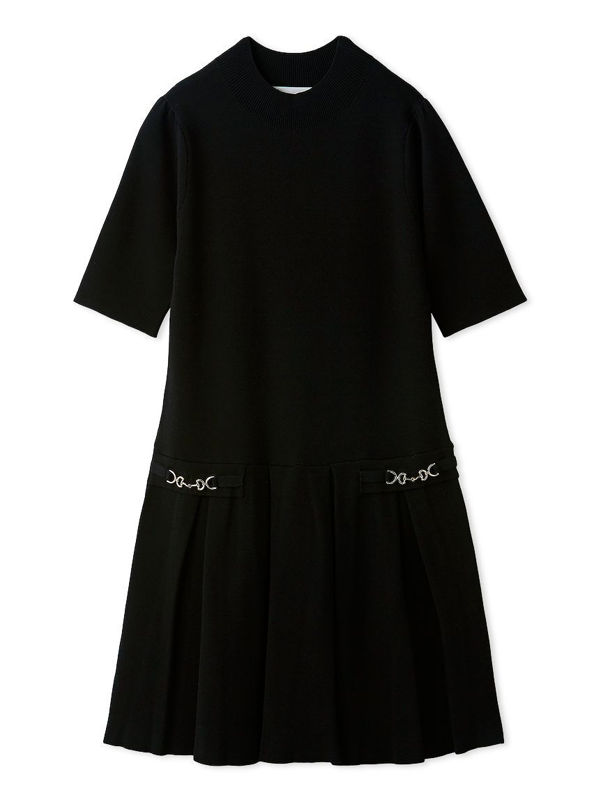 CELFORD「プリーツニットワンピース」|ワンピース|BLK