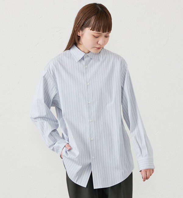 MACKINTOSH PHILOSOPHY「GREY LABEL 【THOMAS MASON】レギュラーカラーシャツ」|シャツ・ブラウス|グレーストライプ