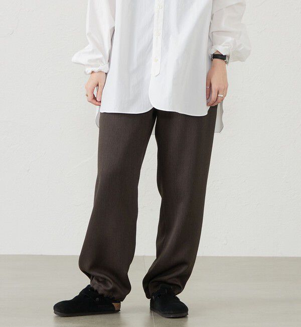 MACKINTOSH PHILOSOPHY「GREY LABEL サテンツイードドロストパンツ」|その他|キャメル