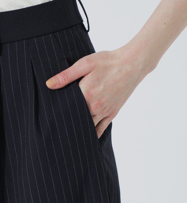  「ウォッシャブルストライプ2タックパンツ」|その他|
