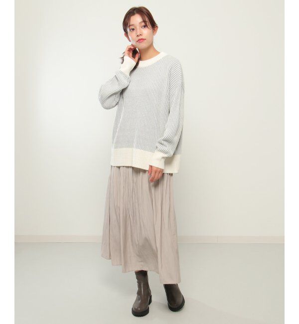 ikka「ストライプジャガードプルオーバー」|プルオーバー|