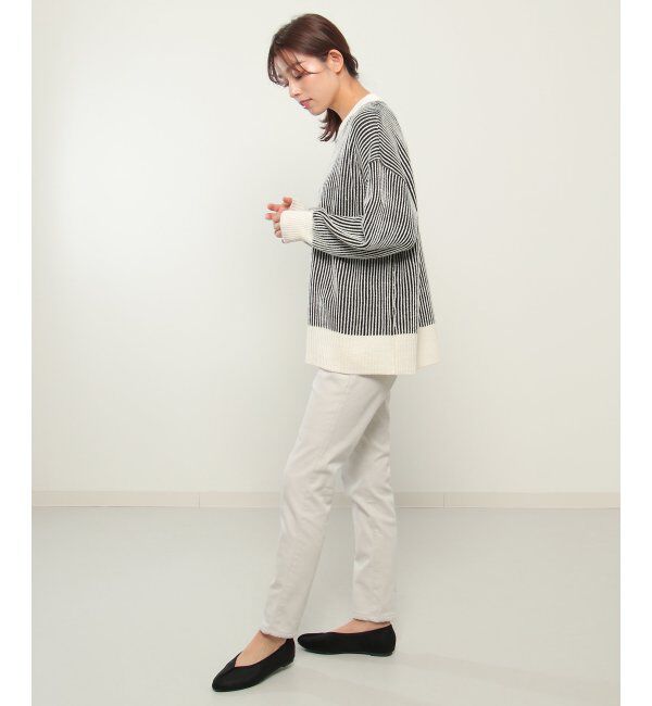 ikka「ストライプジャガードプルオーバー」|プルオーバー|