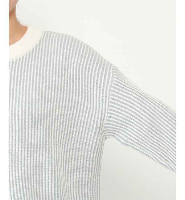 ikka「ストライプジャガードプルオーバー」|プルオーバー|