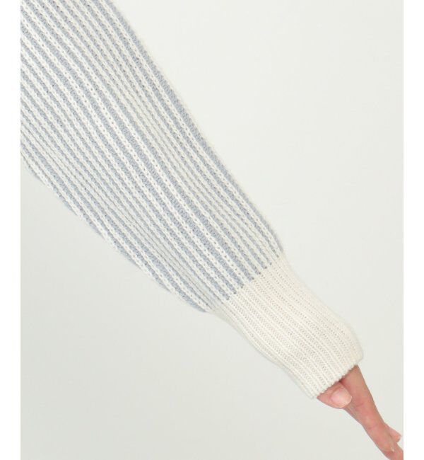 ikka「ストライプジャガードプルオーバー」|プルオーバー|