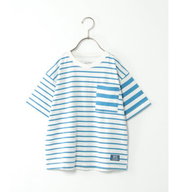 ikka kids「USAコットン イピッチボーダーポケT（120~160cm）」|Tシャツ・カットソー|