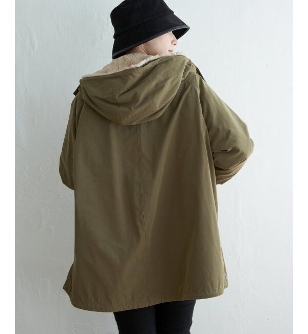 ikka「【雑誌InRed12月号掲載】 ファーライナー3WAYミドルマウンテンパーカー」|ブルゾン・スタジャン|