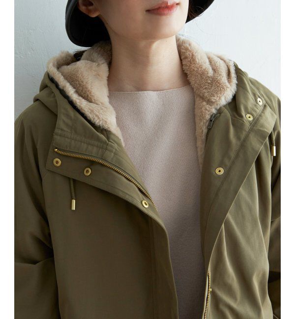 ikka「【雑誌InRed12月号掲載】 ファーライナー3WAYミドルマウンテンパーカー」|ブルゾン・スタジャン|