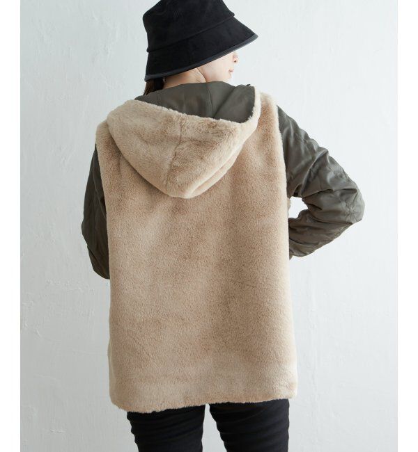 ikka「【雑誌InRed12月号掲載】 ファーライナー3WAYミドルマウンテンパーカー」|ブルゾン・スタジャン|