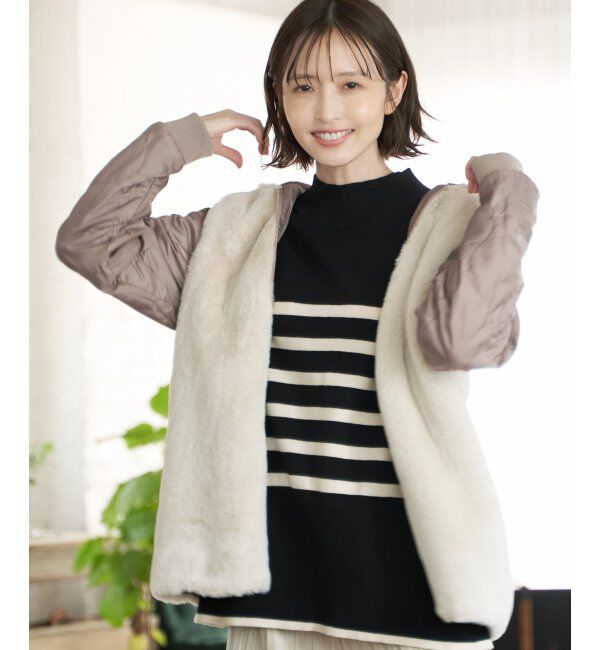 ikka「【雑誌InRed12月号掲載】 ファーライナー3WAYミドルマウンテンパーカー」|ブルゾン・スタジャン|