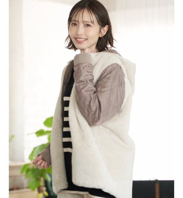 ikka「【雑誌InRed12月号掲載】 ファーライナー3WAYミドルマウンテンパーカー」|ブルゾン・スタジャン|