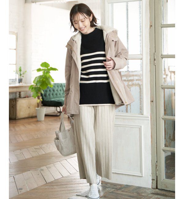 ikka「【雑誌InRed12月号掲載】 ファーライナー3WAYミドルマウンテンパーカー」|ブルゾン・スタジャン|