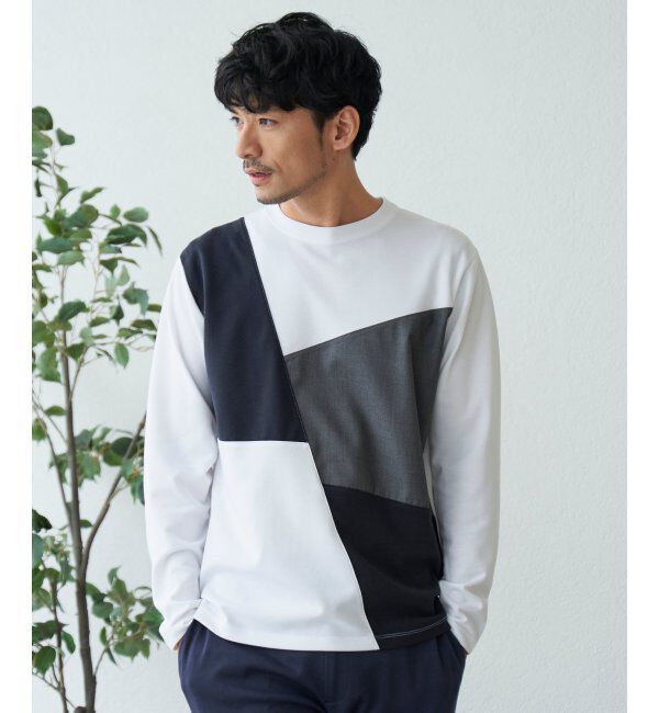 ikka「ブロックスポンチロンT」|Tシャツ・カットソー|