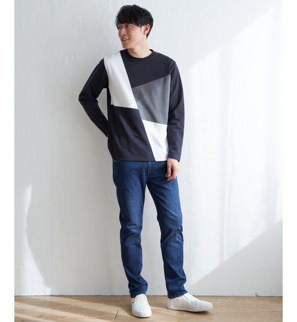 ikka「ブロックスポンチロンT」|Tシャツ・カットソー|